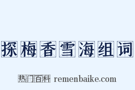 探梅香雪海组词是什么意思的图片